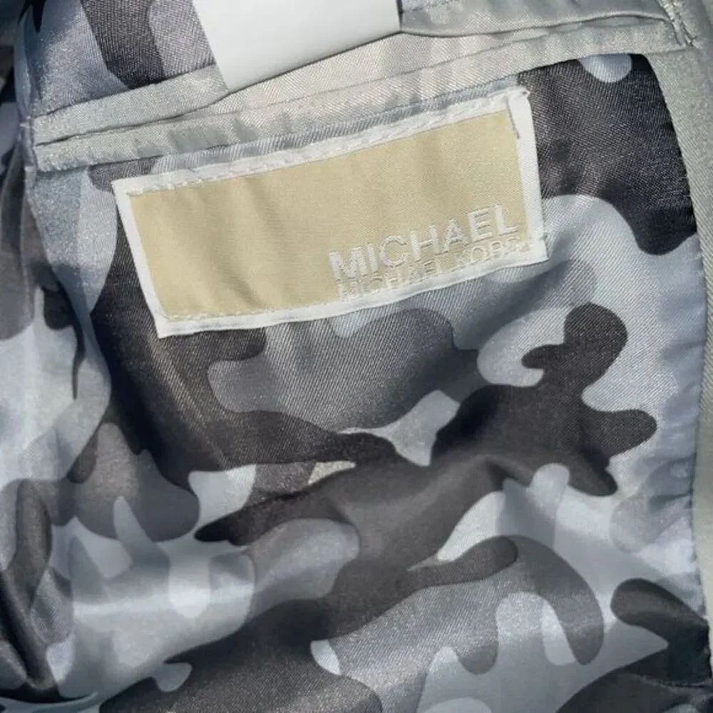 Michael Kors Men's Gray Snap Button Cotton‎ Sports Blazer